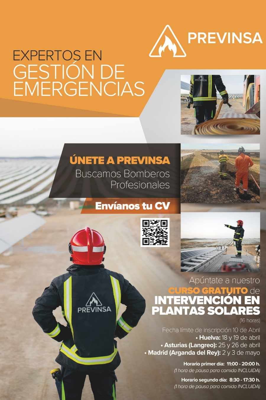 ¿Quieres convertirte en bombero profesional o desarrollar tu carrera en emergencias industriales? 1 Únete a Previnsa Desarrolla tu Carrera como Bombero de Empresa
